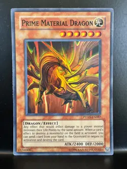 Yu-Gi-Oh! YuGiOh Prime Material Dragon PTDN-EN087 Super Rare Unlimited - Image 1