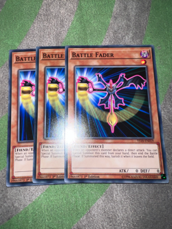 Yu-Gi-Oh 3x Common Battle Fader YS18-EN019 English Near Mint - Image 1