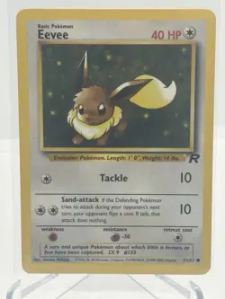 Eevee 55/82 Team Rocket 2000 Rare Colorless Evolution Pokemon Card - Image 1