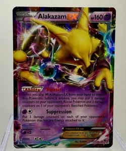 Alakazam EX 25/124 Fates Collide Ultra Rare Holo Pokemon Card LP - Image 2