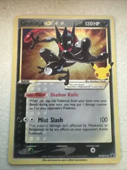 Greninja SWSH144 25th Anniversary Black Star Promo Holo Card Gold Star - Image 1