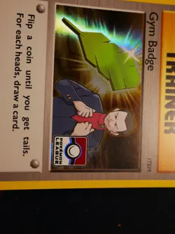 NM Pokemon (Giovanni) GYM BADGE Card XY BLACK STAR PROMO Set XY210 League Holo - Image 4