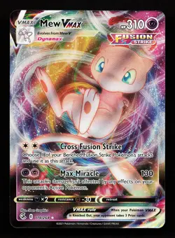 Mew VMAX 114/264 VMAX Rare Fusion Strike Pokemon Card - Image 1