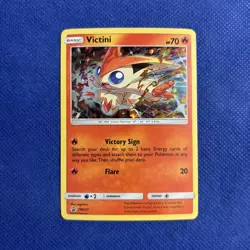 Victini SM225 Rare Black Star Promo Pokemon Cosmos Holo Card - NM - Image 1