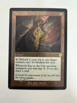 Key to the City Foil Retro Frame MTG Magic the Gathering Card NM Near Mint BRR - Image 1