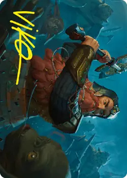 MTG Gimli, Counter of Kills Art Card (10/81) (Gold-Stamped Signature) [The Lord - Image 1