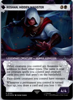 Roshan, Hidden Magister (Showcase) 133 Assassin's Creed MTG Foil NM - Image 1
