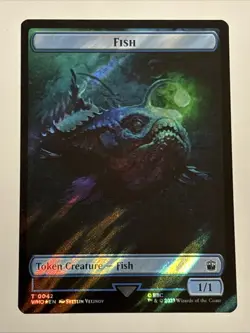 MTG Doctor Who Fish/Mark of the Rani Token Surge Foil 0042/0047 NM - Image 1