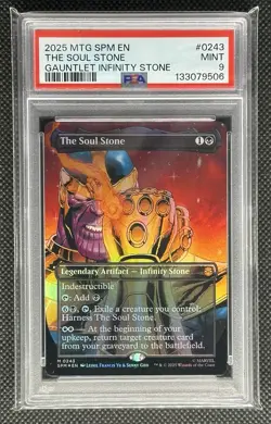 Magic: The Gathering MTG Marvel Spider-Man Soul Stone Borderless Foil 0243 PSA 9 - Image 1