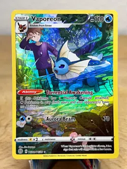 Brilliant Stars Trainer Gallery Vaporeon TG02/TG30 Trainer Gallery Pokemon LP - Image 1