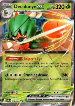 Decidueye ex 012/088 Perfect Order Double Rare Pokemon TCG English NM ME03 - Image 1