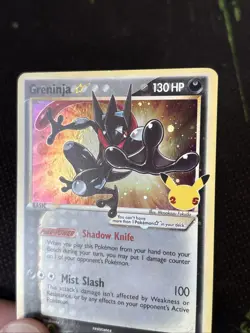 Pokemon Celebrations Greninja Gold Star SWSH144 Promo Holo Bleed - Image 2