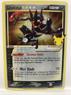 Greninja Gold Star Holo Promo SWSH144 Celebrations Black Star Pokemon (1) - Image 1