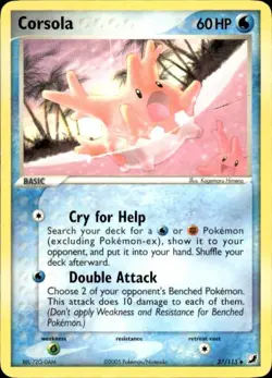 Pokemon Corsola Unseen Forces 37/115 Light Play LP+ or Better - Image 1