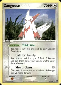 Pokemon Zangoose Emerald 21/106 Light Play LP+ or Better - Image 1