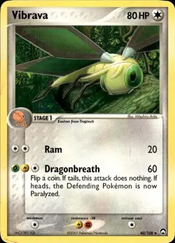 Pokemon Vibrava Power Keepers 40/108 Light Play LP+ or Better - Image 1