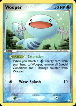 Pokemon Wooper Team Rocket Returns 81/109 Light Play LP+ or Better - Image 1