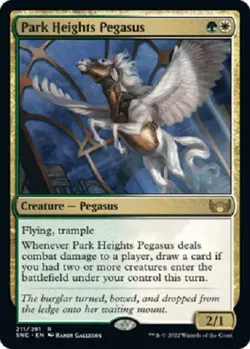 MTG magic 1x Park Heights Pegasus FOIL (M/NM) Streets of New Capenna - Image 1