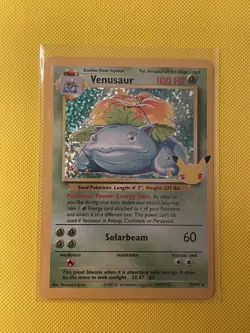 Pokemon Venusaur 100 HP Base Set Holo Rare 15/102 celebrations collection - Image 1