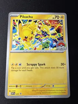 Pikachu SVP 225 - Pokemon TCG Black Star Promo World Championship 2025 Stamp NM - Image 1
