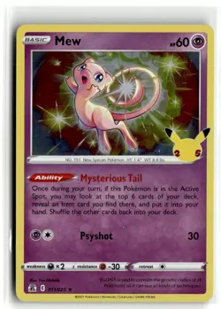 2021 Pokemon Sword & Shield - Celebrations Mew #11/025 - Image 1
