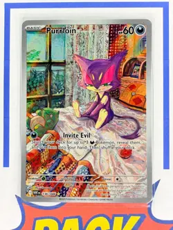 Purrloin Illustration Rare IR 136/086 White Flare Pokemon TCG - Image 1