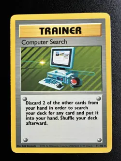 Pokemon Computer Search 71/102 Non-Holo Rare Base Set - Image 1