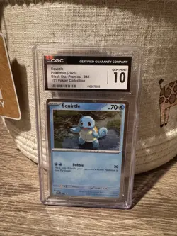 2023 POKEMON SVP EN-SV BLACK STAR PROMO 151 POSTER COLLECT SQUIRTLE CGC 10 #048 - Image 1
