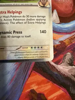 Hop's Snorlax (Prerelease) - Pokemon TCG SV09 #184 Black Star Promo LP+ - Image 4