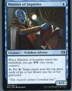 Magic the Gathering MTG Kaladesh Minister of Inquiries #57 Buy 2 Get 1 - Image 1