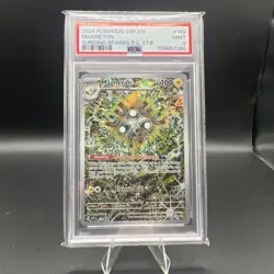 2024 POKEMON SVP SURGING SPARKS POKEMON CENTER ETB PROMO #159 MAGNETON PSA 9 - Image 1
