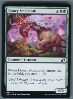 Magic the Gathering MTG Ikoria: Lair of Behemoths Honey Mammoth #158 Buy 2 Get 1 - Image 1