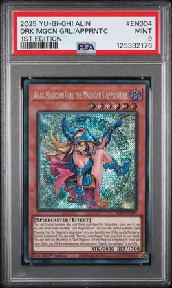2025 1ST EDITION #EN004 DARK MAGICIAN GIRL THE MAGICIAN'S APPRENTICE PSA 9 - Image 1