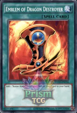 Emblem of Dragon Destroyer YGLD-ENC34 Yugioh - Image 1