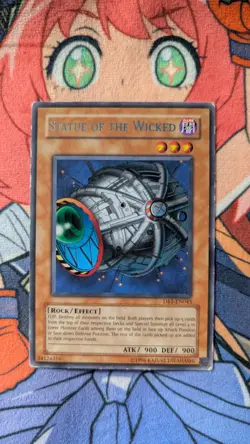 YuGiOh! | MISPRINT Wrong Name (Statue of the Wicked) | Cyber Jar Rare DB1-EN043 - Image 2