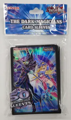 OFFICIAL KONAMI YUGIOH THE DARK MAGICIANS DECK PROTECTORS/CARD SLEEVES 50ct - Image 1