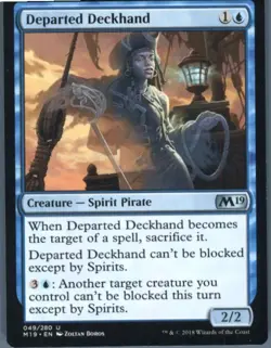 Magic the Gathering MTG Core Set 2019 Departed Deckhand #49 Buy 2 Get 1 - Image 1