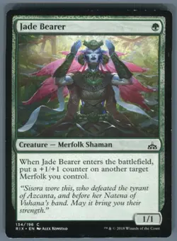 Magic the Gathering MTG Rivals of Ixalan Jade Bearer #134 Buy 2 Get 1 - Image 1