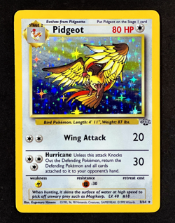 1999 Pokemon PIDGEOT Jungle Set HOLO Foil Rare Unlimited Edition Card 8/64 WotC - Image 1