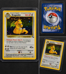 Fossil Dragonite Holo 4/62 Vintage Pokemon Card LP Clean Holo - Image 1