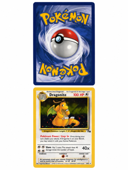 Fossil Dragonite Holo 4/62 Vintage Pokemon Card LP Clean Holo - Image 3