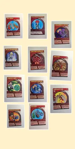 Bakugan TCG Card Lot of 23 Ability & Gate Cards 2008 Spin Master Pyrus Aquos - Image 1