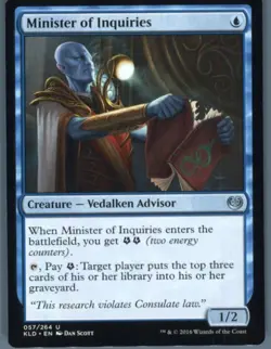 Magic the Gathering MTG Kaladesh Minister of Inquiries #57 Buy 2 Get 1 - Image 1