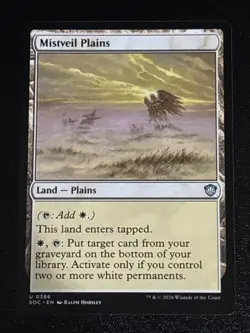 MTG Commander: Secrets of Strixhaven Mistveil Plains 0386 NM - Image 1