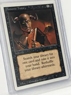 MTG - Demonic Tutor Revised Edition Sorcery Black Uncommon Douglas Shuler - Image 3