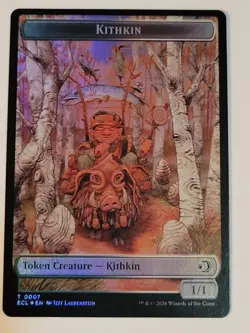Kithkin/Elf Token -Double-Sided Foil- Lorwyn Eclipsed ECL mtg NM/M - Image 1