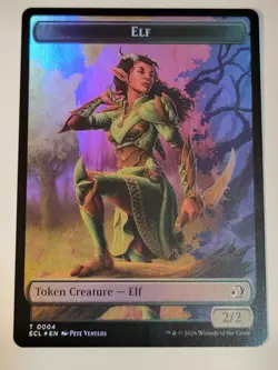 Kithkin/Elf Token -Double-Sided Foil- Lorwyn Eclipsed ECL mtg NM/M - Image 2