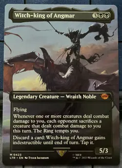 borderless WITCH-KING OF ANGMAR 0423 Lord of the Rings Tales Middle Earth MTG NM - Image 1