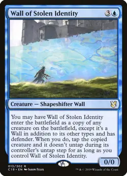 MTG Wall of Stolen Identity Commander 2019 #13 Rare Magic The Gathering - Image 1