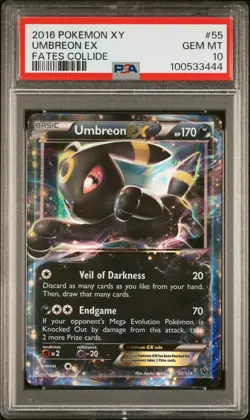 Pokemon Umbreon EX XY Fates Collide Holo Ultra Rare #55 PSA 10 Gem Mint - Image 1